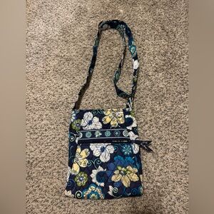 Floral Crossbody Bag in Blue and Yellow